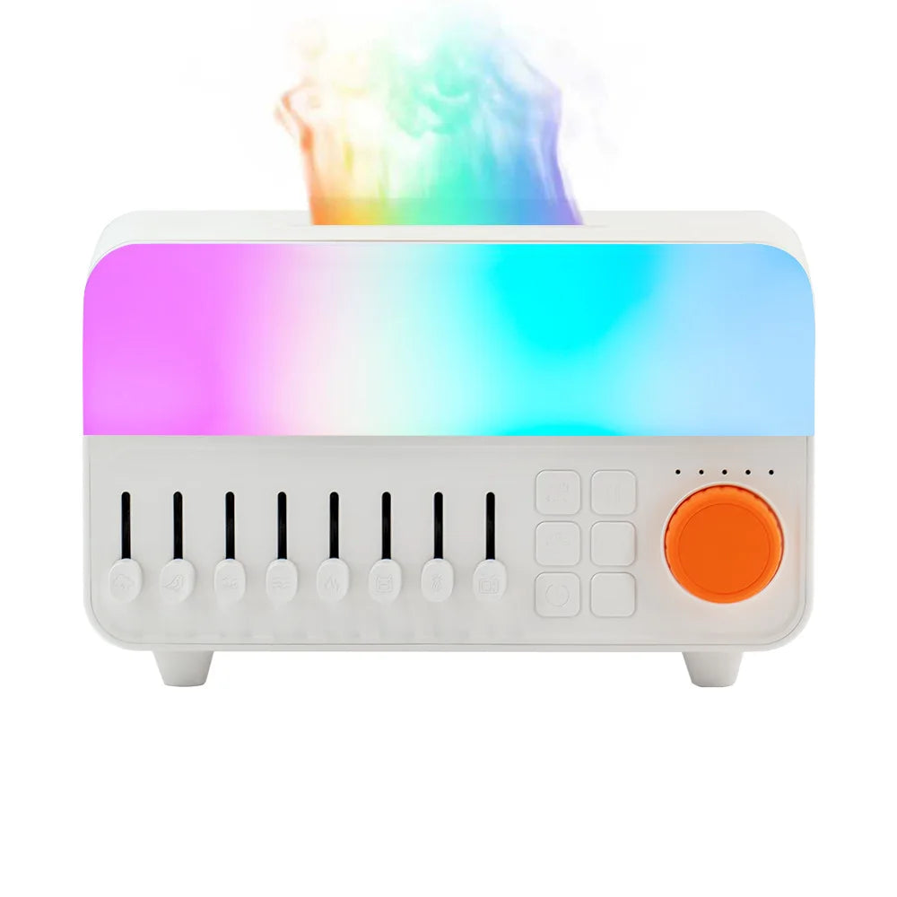 Retro White Noise Aromatherapy Humidifier with RGB Light Bluetooth Speaker Sleep Aid Ultrasonic Cool Mist Diffuser for Bedroom