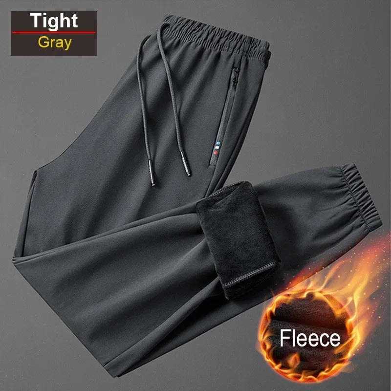 CHRLCK Warm Waterproof Running Pants Men Winter Softshell Fleece Trousers Women Jogging Camping Climbing Skiing Hiking Pants