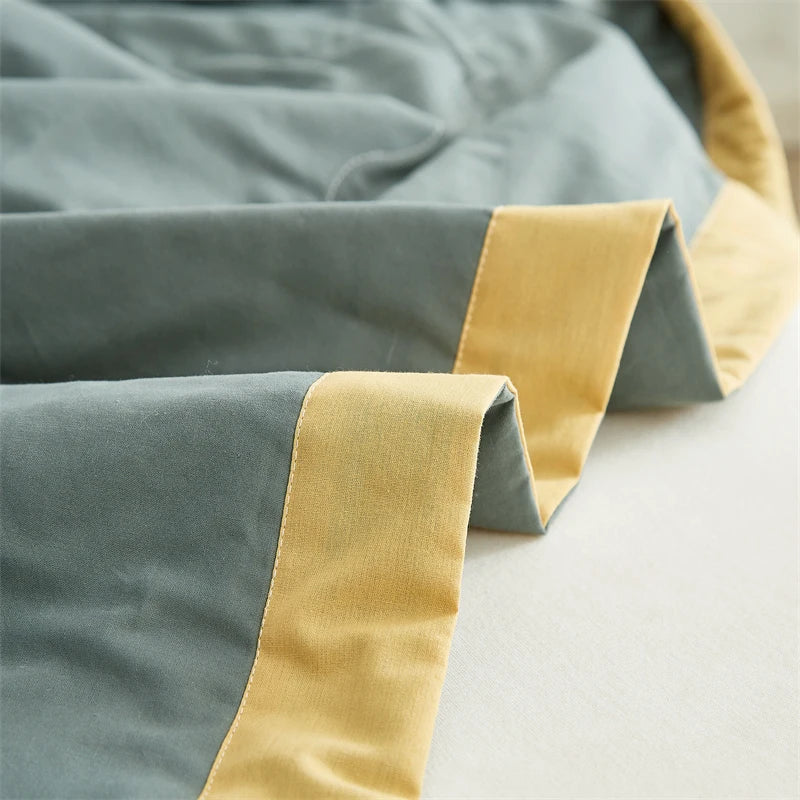 Spring Summer Blanket 100% Cotton Inside and Outside Pure Cotton Air Conditioning Quilt Soft Skin-friendly Breathable Thin Duvet