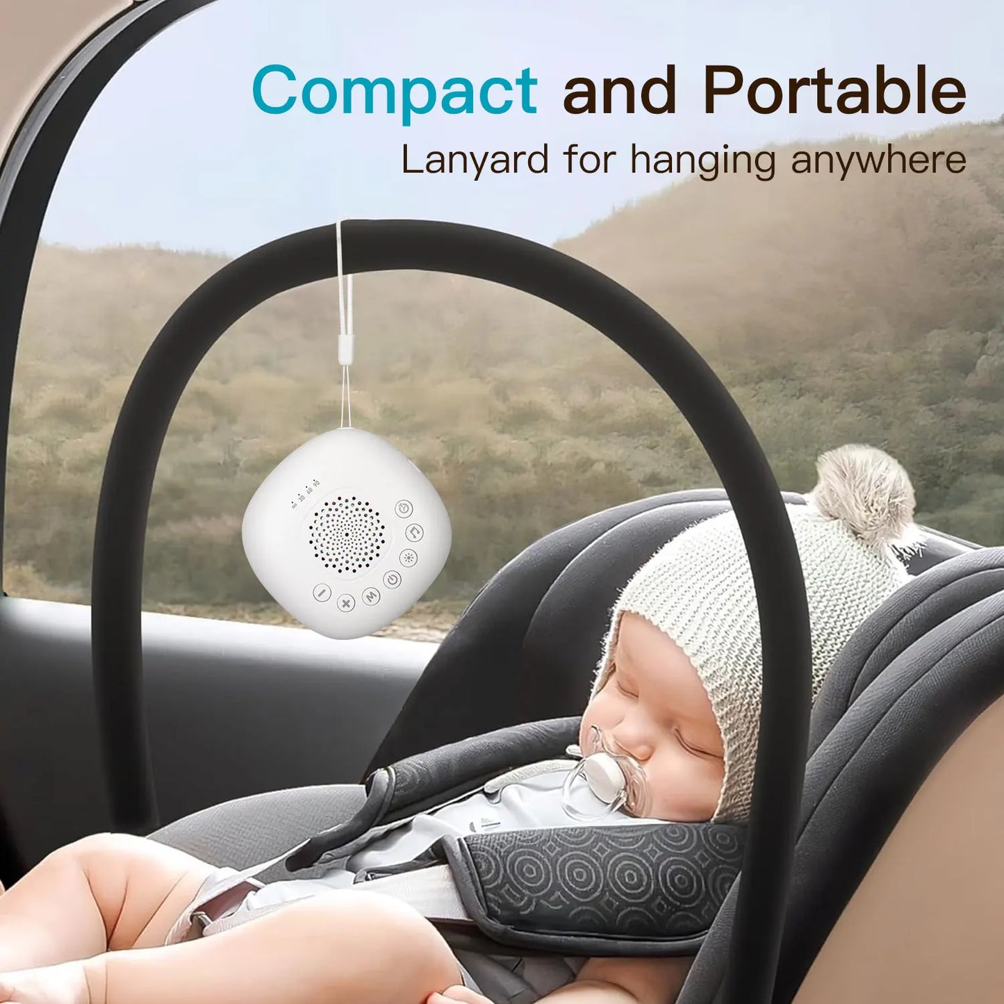 White Noise Sound Machine with 24 Soothing Sounds Sleep Aid for Babies Kids Adults  Rechargeable Night Light Newborn Gifts