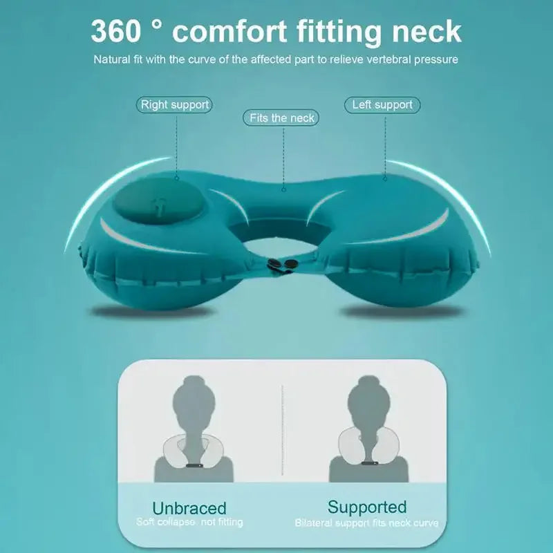 1/2pcs U Shaped Travel Pillow Super Light Portable Inflatable Neck Pillow Travel Airplane Cushion Office Sleep Essentials
