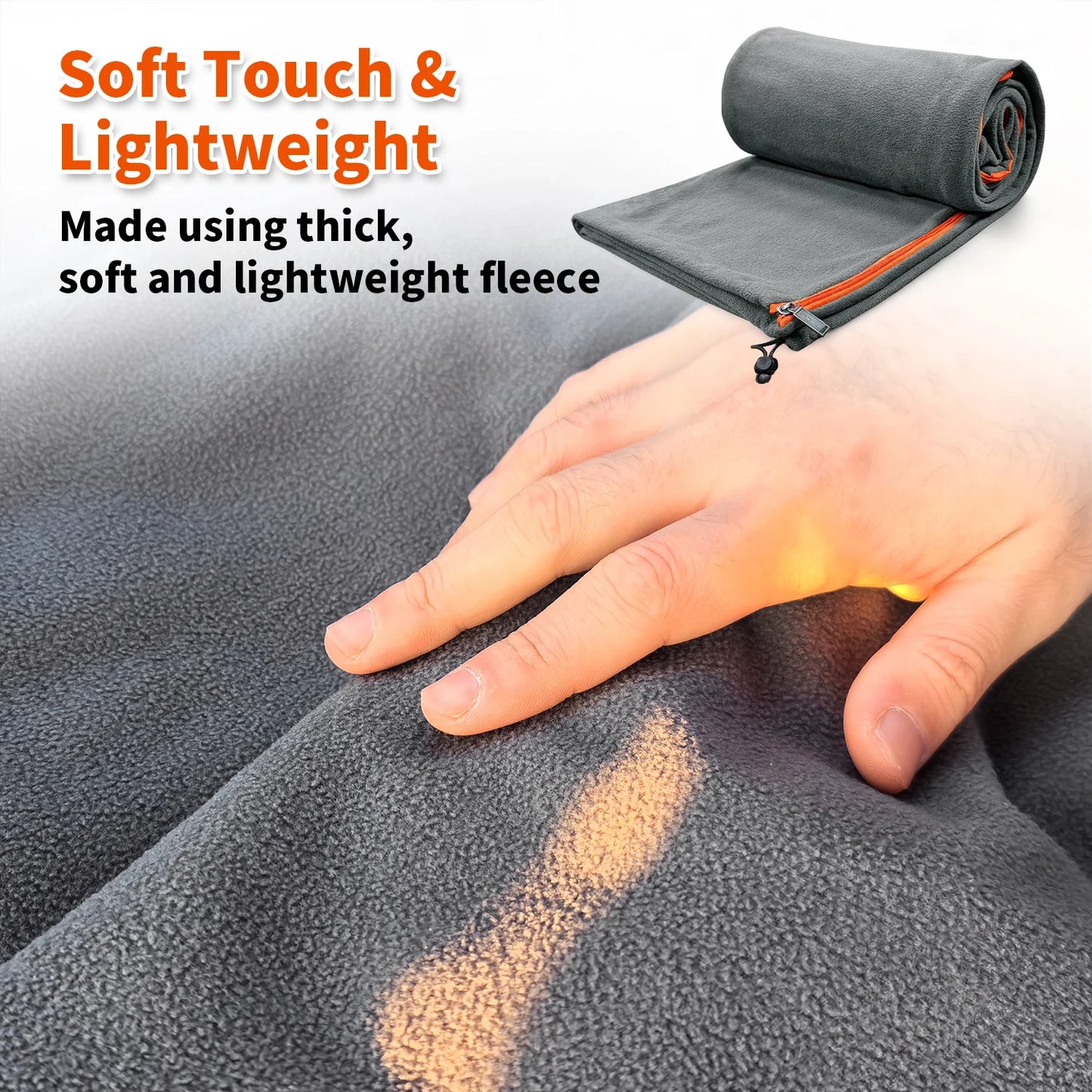 MAPLEAF Fleece Sleeping Bag Liner Winter Ultralight Polar Sleeping Bag Warm Camping Blanket Cold Weather Tent Bed Travel Sheets