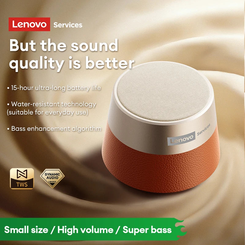 Lenovo HD103 Mini Wireless Deep Bass Speaker 360° Panoramic Sound Loudspeaker TWS Bluetooth Soundbox Speaker For Camping Party