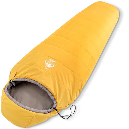 OneTigris Ultralight Sleeping Bag Mummy Cotton Sleeping Bags Bushcrafter’s Survival Equipment for Camping&Hiking 8℃-15℃