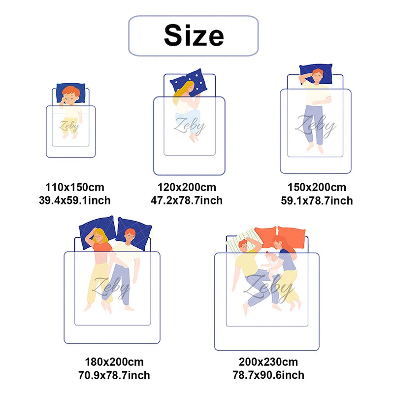 Spring Summer Blanket 100% Cotton Inside and Outside Pure Cotton Air Conditioning Quilt Soft Skin-friendly Breathable Thin Duvet