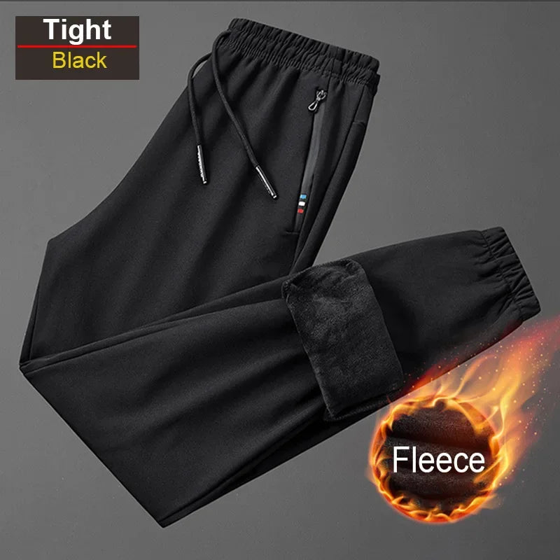 CHRLCK Warm Waterproof Running Pants Men Winter Softshell Fleece Trousers Women Jogging Camping Climbing Skiing Hiking Pants
