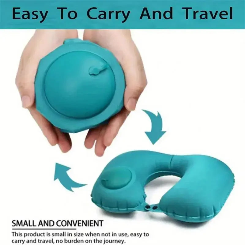 1/2pcs U Shaped Travel Pillow Super Light Portable Inflatable Neck Pillow Travel Airplane Cushion Office Sleep Essentials