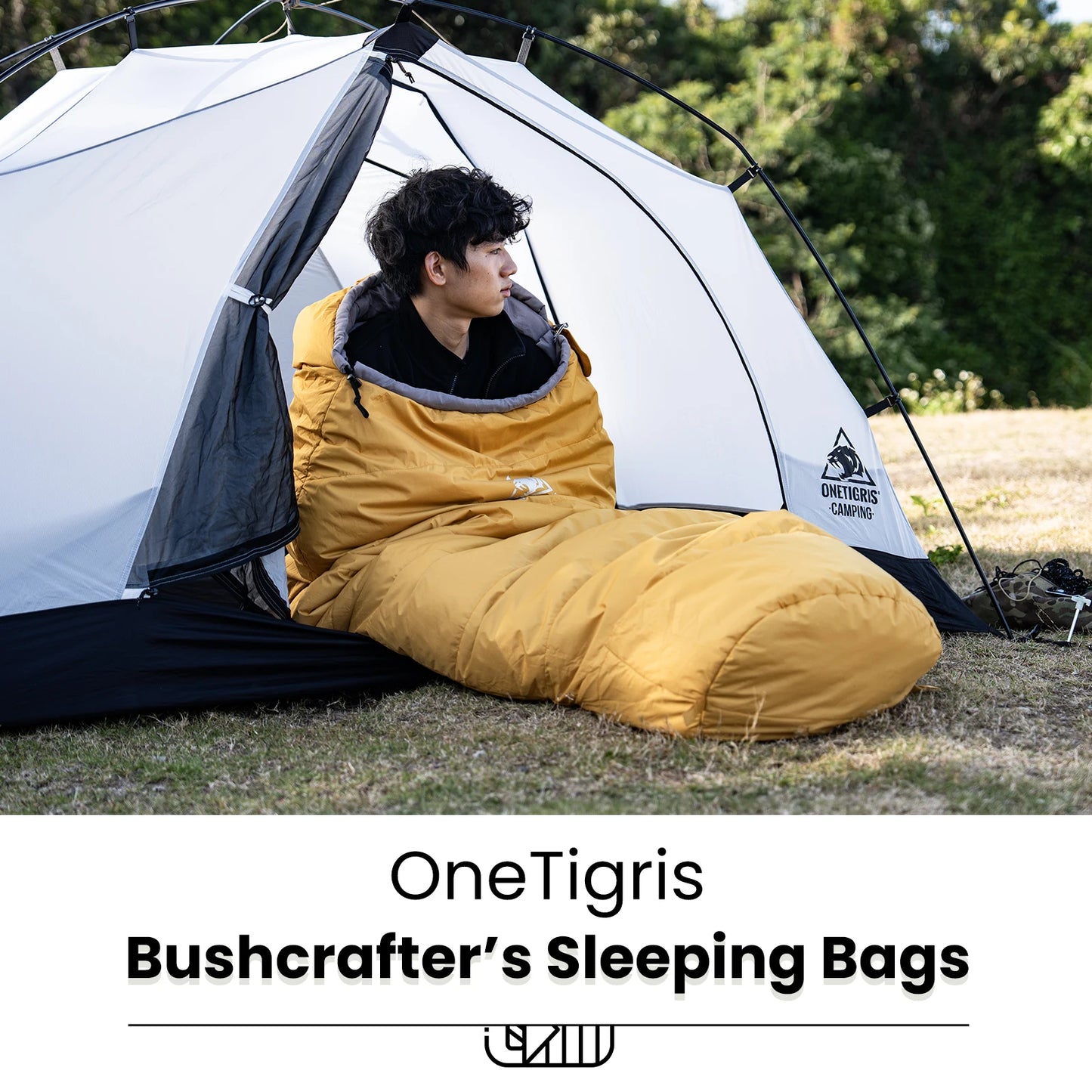 OneTigris Ultralight Sleeping Bag Mummy Cotton Sleeping Bags Bushcrafter’s Survival Equipment for Camping&Hiking 8℃-15℃