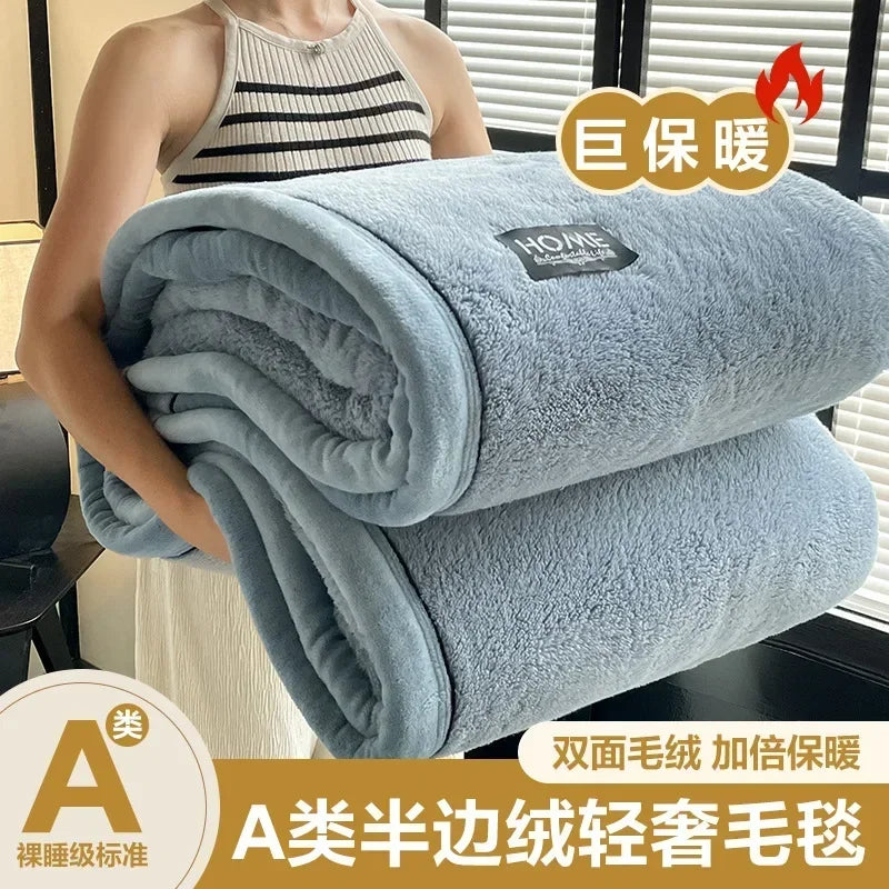 Luxury Checkerboard Sherpa Fleece Blanket, Thick Warm Soft Plush Throw Blanket, Cozy Decorative Blanket for Sofa Bed Couch