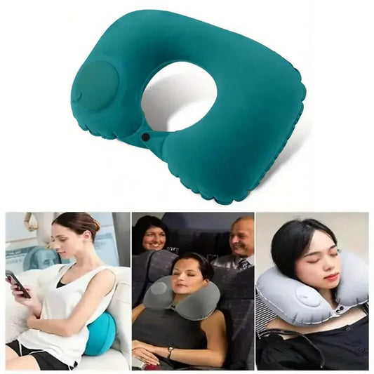 1/2pcs U Shaped Travel Pillow Super Light Portable Inflatable Neck Pillow Travel Airplane Cushion Office Sleep Essentials
