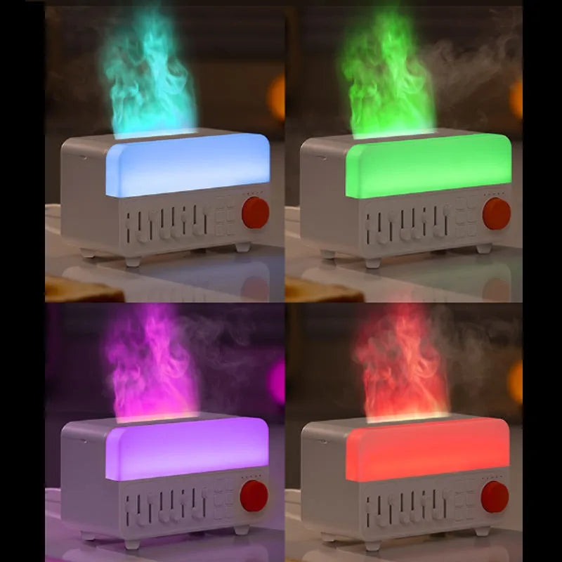 Retro White Noise Aromatherapy Humidifier with RGB Light Bluetooth Speaker Sleep Aid Ultrasonic Cool Mist Diffuser for Bedroom