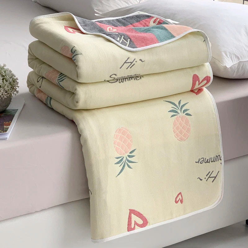 Cotton six-layer yarn Xia Liang quilt pure cotton towel quilt empty blanket nap blanket gauze blanket