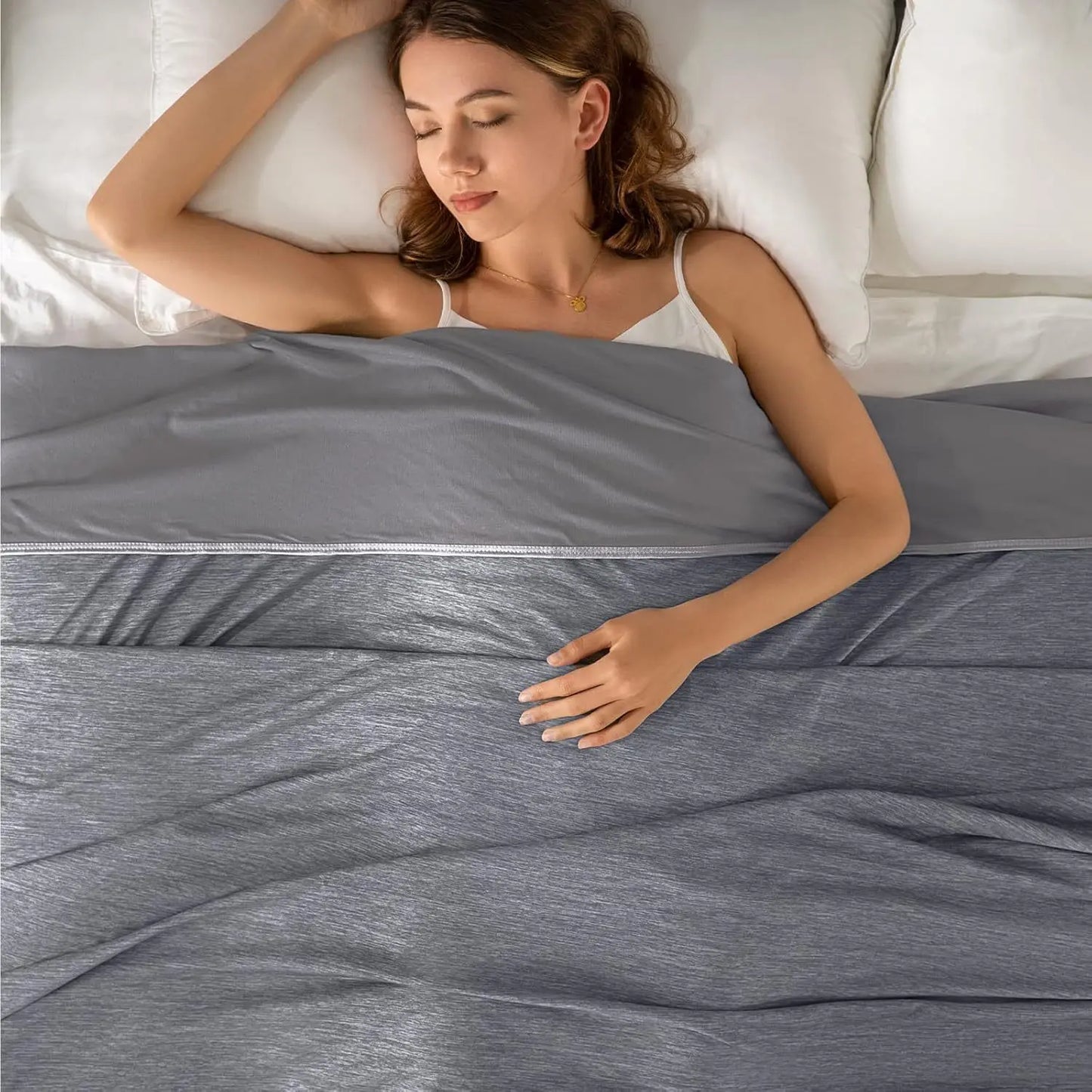 Direct Cooling Throw Blanket for Hot Sleepers Double Sided Cold Effect Lightweight Breathable Summer Bed Blanket for Couch
