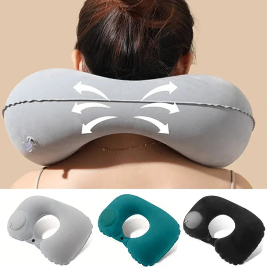 1/2pcs U Shaped Travel Pillow Super Light Portable Inflatable Neck Pillow Travel Airplane Cushion Office Sleep Essentials