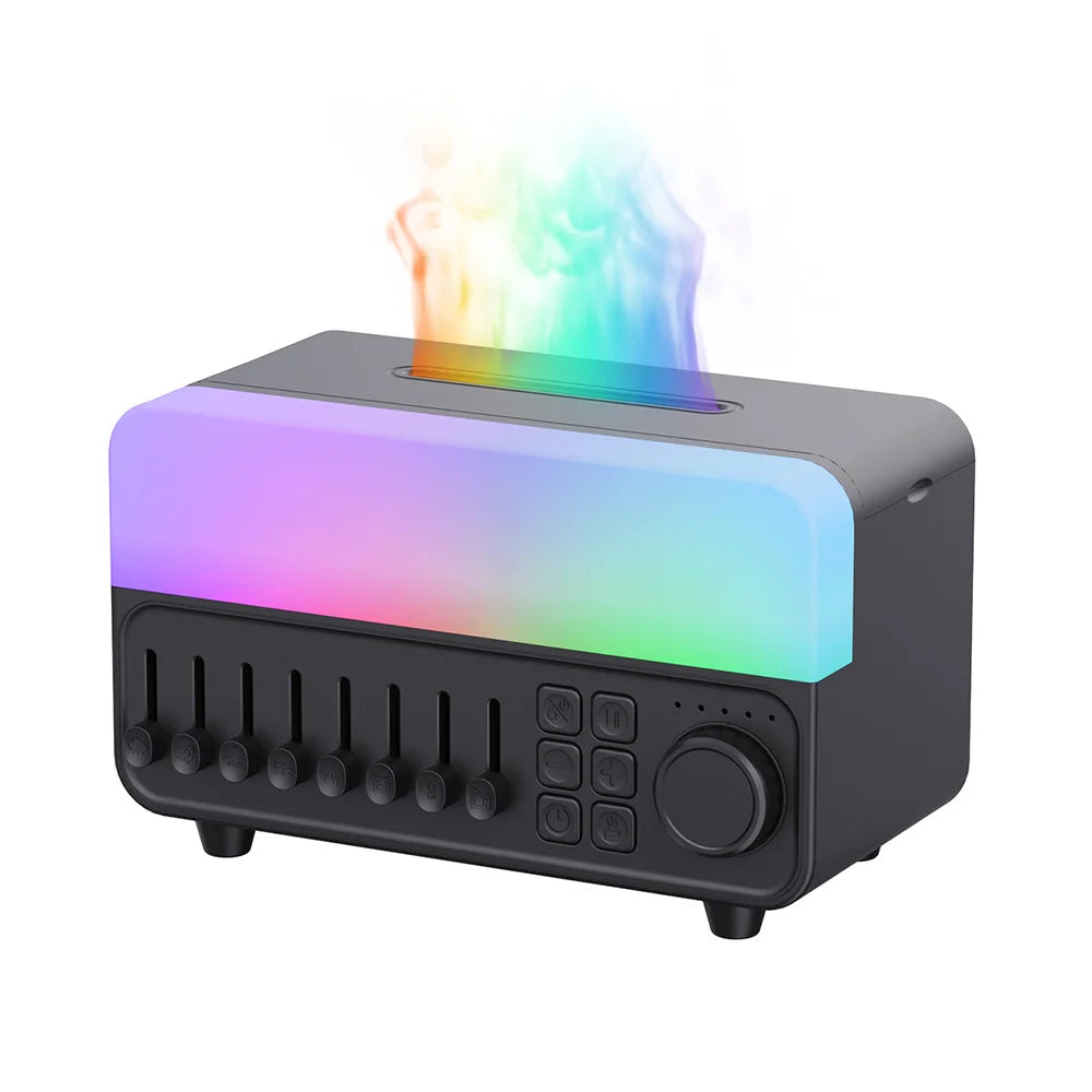 Retro White Noise Aromatherapy Humidifier with RGB Light Bluetooth Speaker Sleep Aid Ultrasonic Cool Mist Diffuser for Bedroom