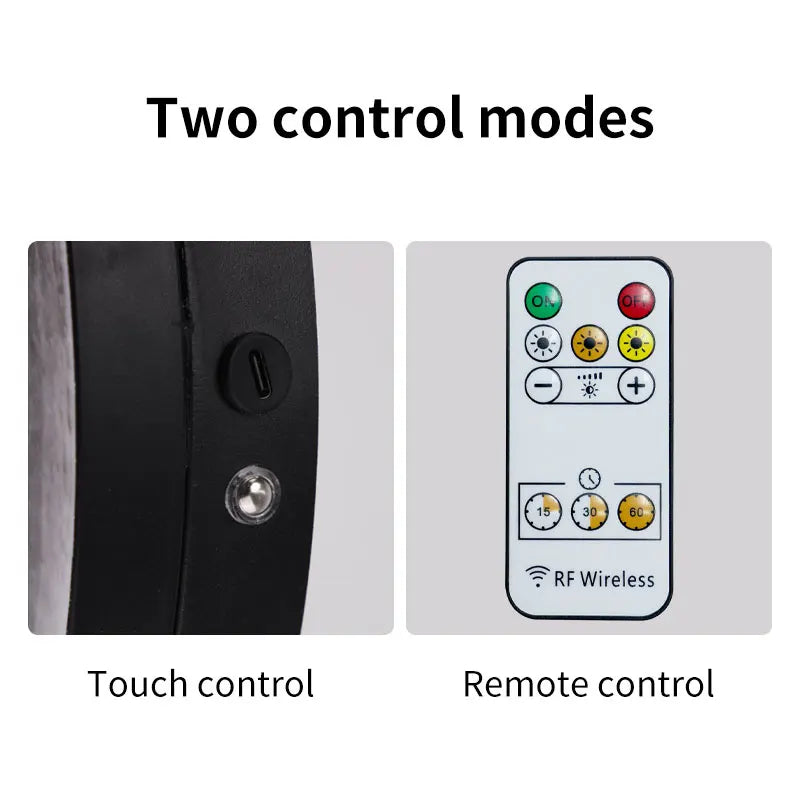Indoor Rechargeable Wireless Moon Wall Lamp Remote Control Touch Dimming 5000mAh Night Light Bedside Stairside Living room Decor