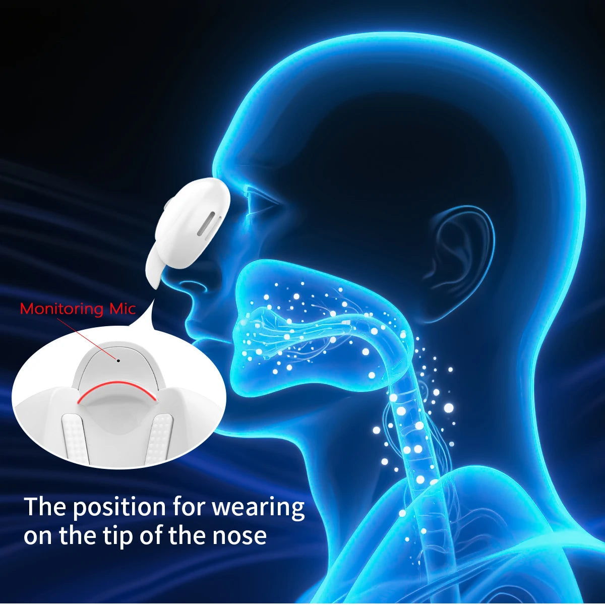 AI Smart Anti-Snoring with Strap Adjust High Low Vibration Improve Sleep Detecting Snoring Sounds 40 Decibel Start Relax Health