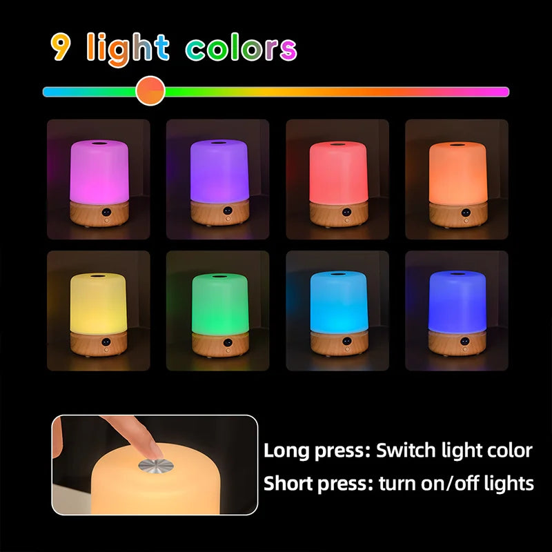 LED Night Light, USB-C Rechargeable, Touch Control Switch, Suitable for Bedrooms and Living Rooms, Offers 9 Color Options