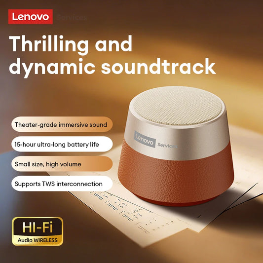 Lenovo HD103 Mini Wireless Deep Bass Speaker 360° Panoramic Sound Loudspeaker TWS Bluetooth Soundbox Speaker For Camping Party
